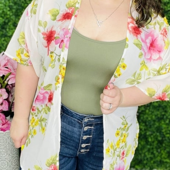 Haptics Sweaters | Happiness Begins with Summer Cardigan (Send An Offer!) | Color: Cream/Red | Size: L | Jessicacgibbard's Closet